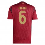 Günstige Fußballtrikots Belgien Onana 6 Heimtrikot EURO 2024 Kurzarm
